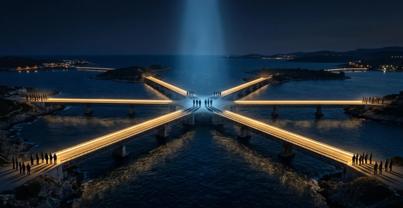 Illustration symbolique de la cooperation internationale face aux menaces qui ignorent les frontieres
